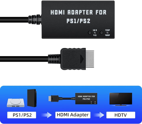 Mcbazel HDMI Adapter for PS2 / PS1, PS1 / PS2 to HDMI