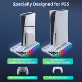 Mcbazel PS5 / PS5 Slim Console RGB Cooling Charging Station