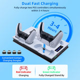 Mcbazel PS5, PS5 Slim (UHD / Digital Edition) Cooling Charger Stand with Headset Holder, Dual Controller Charging