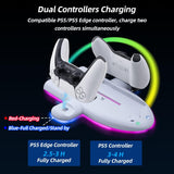 Mcbazel Cooling Charging Stand for PS5 Slim Console Only, RGB Dual Controller Charger for Dual Sense / Edge