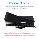 Horizontal Dust Cover for PS5 Game Console - Black