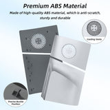 Replacement Side Panel Plate with Cooling Vent for PS5 Slim Disc Edition-Silver(2.0)