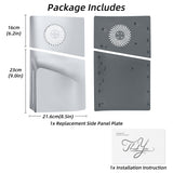 Replacement Side Panel Plate with Cooling Vent for PS5 Slim Disc Edition-Silver(2.0)