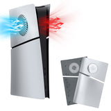 Replacement Side Panel Plate with Cooling Vent for PS5 Slim Digital Edition-Silver(2.0)