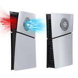 Replacement Side Panel Plate with Cooling Vent for PS5 Slim Digital Edition-Silver(2.0)