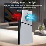 Replacement Side Panel Plate with Cooling Vent for PS5 Slim Digital Edition-Silver(2.0)