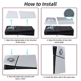 Replacement Side Panel Plate with Cooling Vent for PS5 Slim Digital Edition-Silver(2.0)
