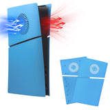 Replacement Side Panel Plate with Cooling Vent for PS5 Slim Digital Edition-Light Blue(2.0)
