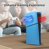 Replacement Side Panel Plate with Cooling Vent for PS5 Slim Digital Edition-Light Blue(2.0)
