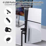 PGTECH 6 In 1 USB Hubs for PS5 Slim Digital/Disc Edition Console-Black(GP-524)