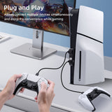PGTECH 6 In 1 USB Hubs for PS5 Slim Digital/Disc Edition Console-Black(GP-524)