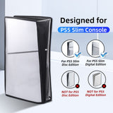 Transparent Dust Cover for PS5 Slim DE/UHD Gaming Console