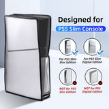 Transparent Dust Cover with Visual Window for PS5 Slim DE/UHD Gaming Console