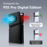 Replacement Side Panel Plate with Vent for PS5 Pro Digital Edition-Black