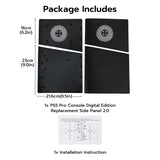 Replacement Side Panel Plate with Vent for PS5 Pro Digital Edition-Black