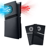 Mcbazel Replacement Side Panel Plate with Vent for PS5 Pro Disc Edition-Black