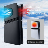 Mcbazel Replacement Side Panel Plate with Vent for PS5 Pro Disc Edition-Black