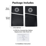 Mcbazel Replacement Side Panel Plate with Vent for PS5 Pro Disc Edition-Black