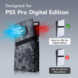 Mcbazel Replacement Side Panel Plate with Vent for PS5 Pro Digital Edition-Camouflage
