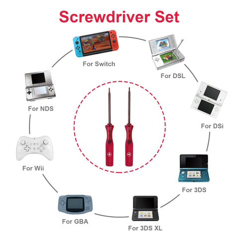 Tri-Wing & Screwdriver Set for Switch GBA NDS DSL 3DS XL Wii PS4 Controller