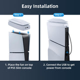 Mcbazel Upper Cooling Fan with RGB Light for PS5 Slim disc and digital versions