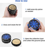 Mcbazel Herb Grinder, 2.5 Inches 4 Pieces Aluminium Spice Grinder with Cleaning Sweep / Pollen Scraper