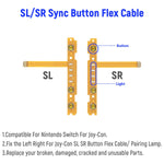 Mcbazel Replacement SL SR Left Right Sync Button Ribbon Flex Cable Set for Switch Joy-Con