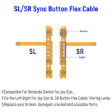 Mcbazel Replacement SL SR Left Right Sync Button Ribbon Flex Cable Set for Switch Joy-Con