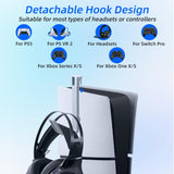 Mcbazel Vertical Display Stand for PS5 Slim LED Display Stand with Controller Charger & Headset Holder