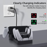 Mcbazel Charging Station for Playstation Portal Remote Player and PS5 Controllers with LED Light and Charging Cable