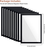 10 Pieces A4 Self-Adhesive Magnetic Photo Frame-Black Edge