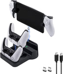 Mcbazel Charging Station for Playstation Portal Remote Player and PS5 Controllers with LED Light and Charging Cable