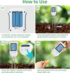 Mcbazel Soil Meter,3 in 1 Digital Plant Soil Moisture Meter with PH / Moisture /Temperature