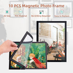 10 Pieces A4 Self-Adhesive Magnetic Photo Frame-Black Edge