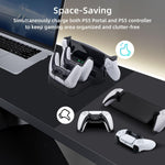 Mcbazel Charging Station for Playstation Portal Remote Player and PS5 Controllers with LED Light and Charging Cable