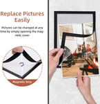 10 Pieces A4 Self-Adhesive Magnetic Photo Frame-Black Edge