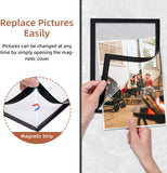 10 Pieces A4 Self-Adhesive Magnetic Photo Frame-Black Edge