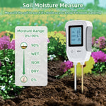 Mcbazel Soil Meter,3 in 1 Digital Plant Soil Moisture Meter with PH / Moisture /Temperature