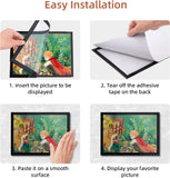 10 Pieces A4 Self-Adhesive Magnetic Photo Frame-Black Edge