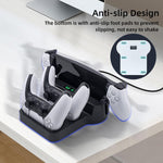 Mcbazel Charging Station for Playstation Portal Remote Player and PS5 Controllers with LED Light and Charging Cable