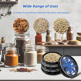 Mcbazel Herb Grinder, 2.5 Inches 4 Pieces Aluminium Spice Grinder with Cleaning Sweep / Pollen Scraper