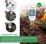 Mcbazel Soil Meter,3 in 1 Digital Plant Soil Moisture Meter with PH / Moisture /Temperature