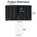Mcbazel 216 Card Slots 9 Pockets Black Game Card Book with 10 Hard Protective Cover Case(35PT-White Light)