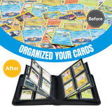 Mcbazel 112 Card Slots 4 Pockets T296 Black Game Card Book with 10 Hard Protective Cover Case(35PT-White Light)