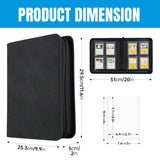 Mcbazel 112 Card Slots 4 Pockets T296 Black Game Card Book with 10 Hard Protective Cover Case(35PT-White Light)
