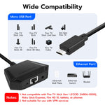 Mcbazel Fire Stick Ethernet Adapter,firestick ethernet adapter Micro USB to RJ45, Ethernet Network Adapter Compatible with Fire TV Stick 4K Max/Lite/2nd Gen/3rd Gen Fire TV