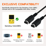Mcbazel Game Link Cable 2 Player Connect Cord Compatible with Nintendo Gameboy Color, GBC, 3.9FT - Black