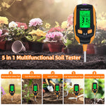 5 In 1 Multifunctional Soil Moisture Meter - Black (S2)
