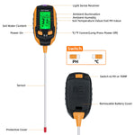 5 In 1 Multifunctional Soil Moisture Meter - Black (S2)