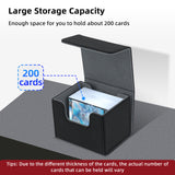 Horizontal Leather Game Card Deck Case Box-Black